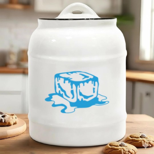 Ice Cube Ceramic Cookie Jars
