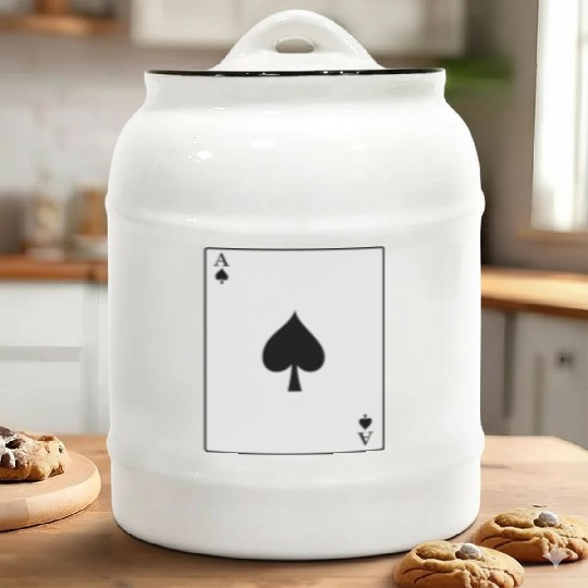 Ace of Spades Ceramic Cookie Jars