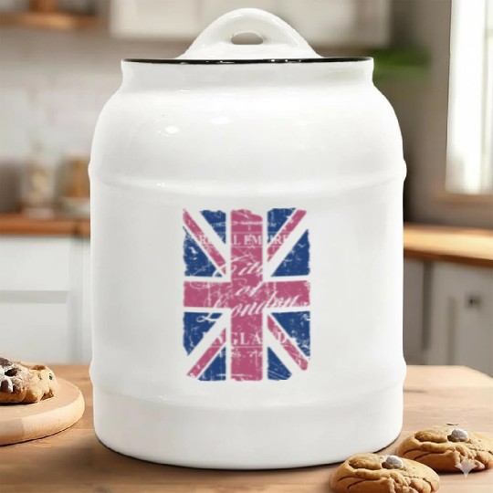 Union Jack - London - Vintage Look Ceramic Cookie Jars