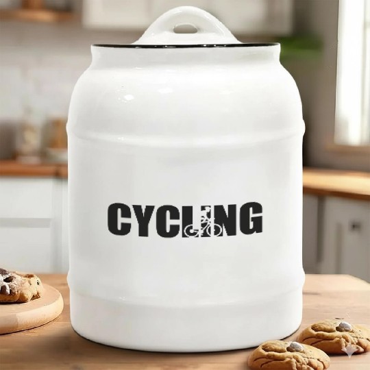 Cycling Ceramic Cookie Jars