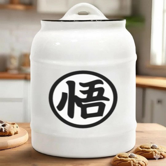 Goku Kanji Mug Ceramic Cookie Jars