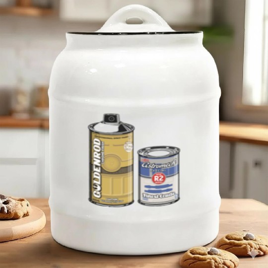 Funny Star Wars r2d2 and c3p0 parody Ceramic Cookie Jars
