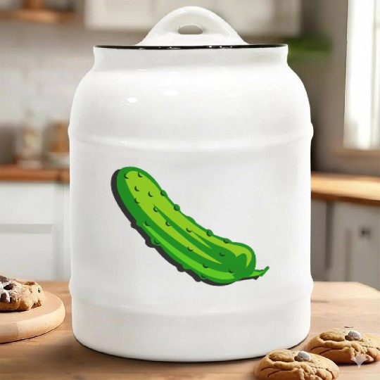 It's a giant pickle Ceramic Cookie Jars