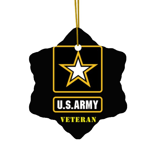 US Army Veteran Ceramic Ornaments