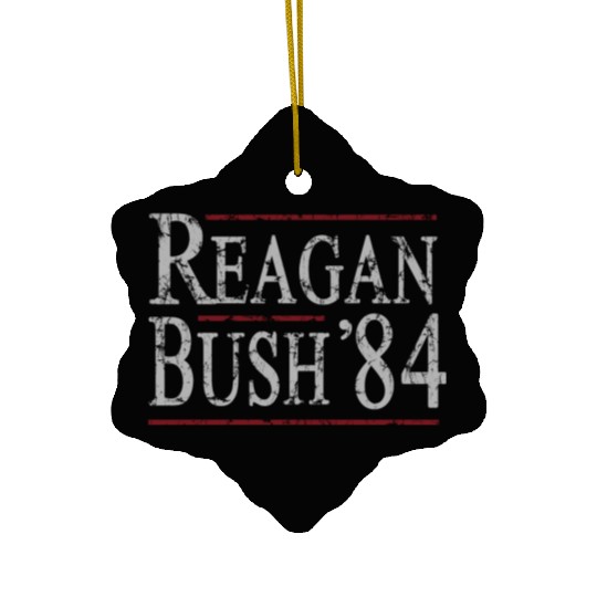 Reagan Bush 84 Ceramic Ornaments