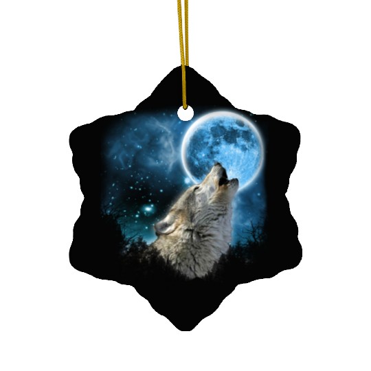 Silver Wolfs Skylight 3px Ceramic Ornaments