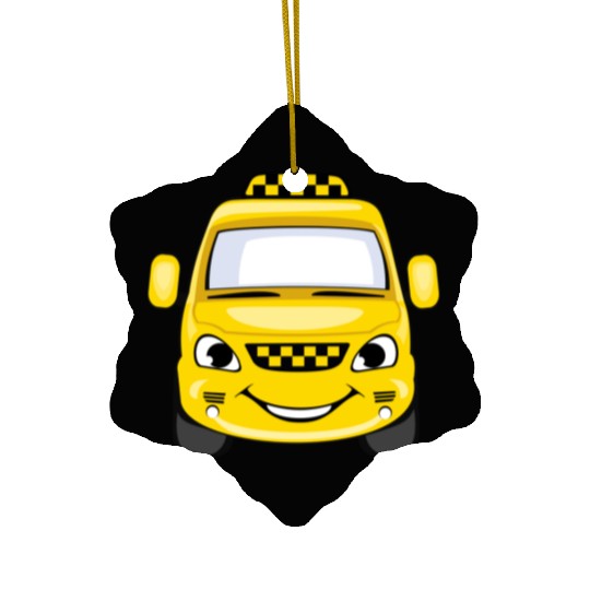 Taxi design art Ceramic Ornaments