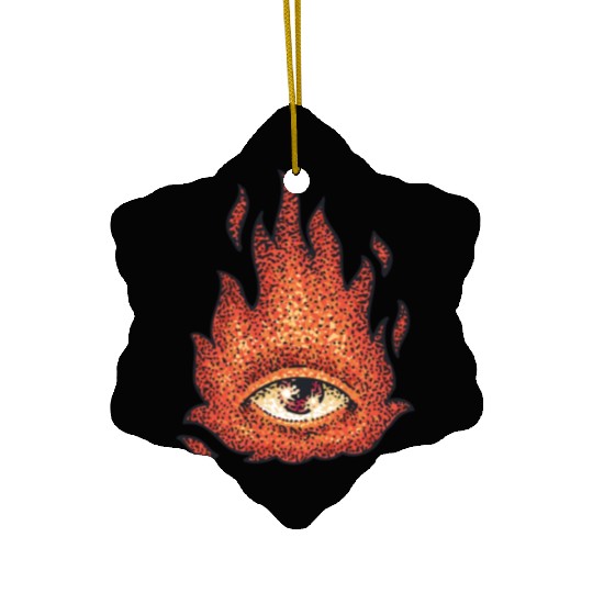 Eye in fire creative design Ceramic Ornaments