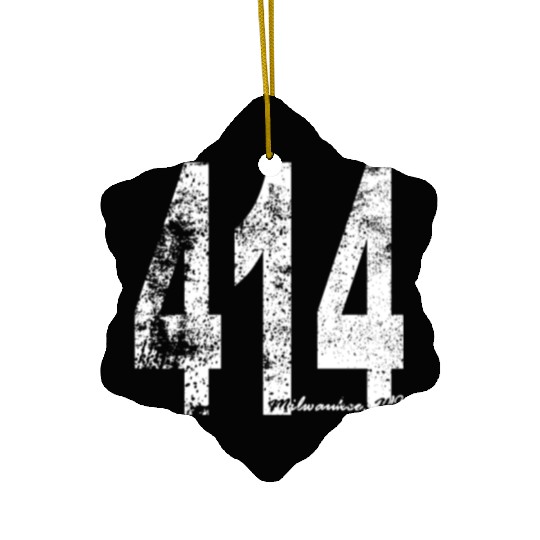 Vintage Milwaukee Area Code 414 Ceramic Ornaments