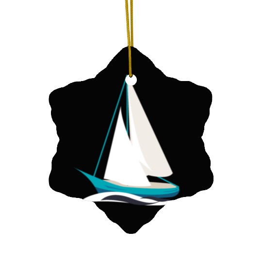 sailing boat Ceramic Ornaments