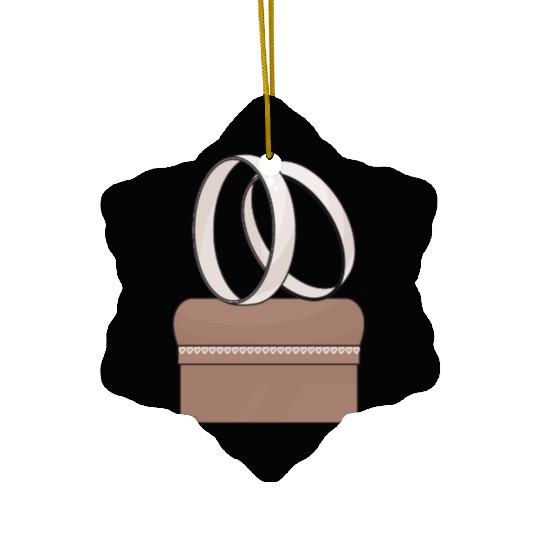 Wedding Rings Ceramic Ornaments