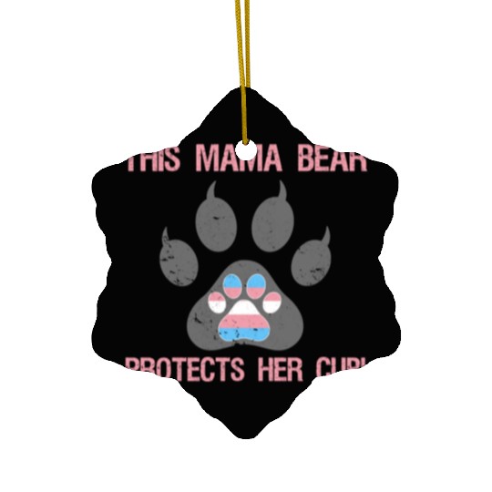 Transgender Pride For Mom Ceramic Ornaments