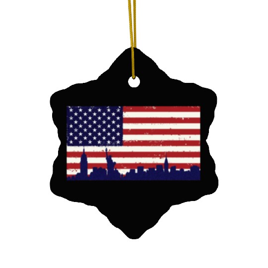 US Flag Freedom liberty peace Ceramic Ornaments