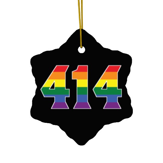 Gay Pride 414 Milwaukee Area Code Ceramic Ornaments