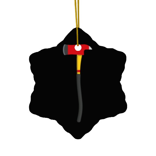 firefighter axe Ceramic Ornaments