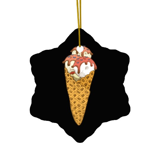 Ice Cream Ceramic Ornaments