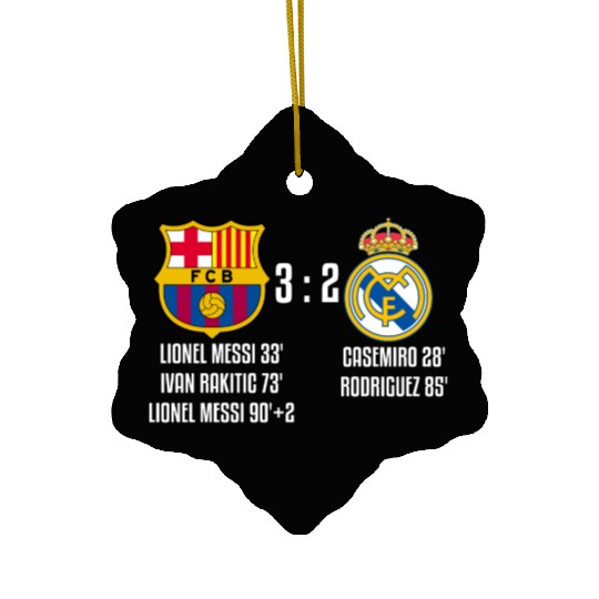 FC Barcelona 3 - 2 Real Madrid Ceramic Ornaments