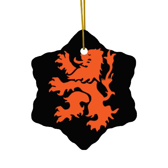 Dutch Lion Rampant Ceramic Ornaments