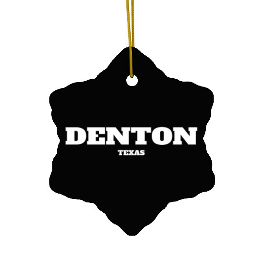 TEXAS DENTON US EDITION Ceramic Ornaments