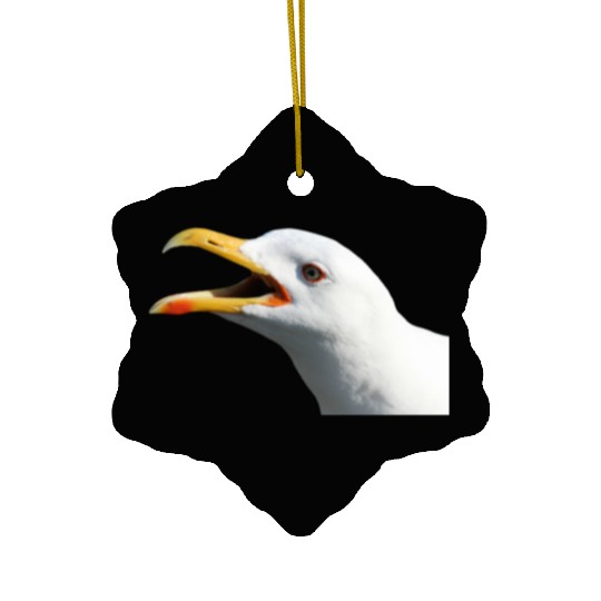 seagull gull moewe1 Ceramic Ornaments