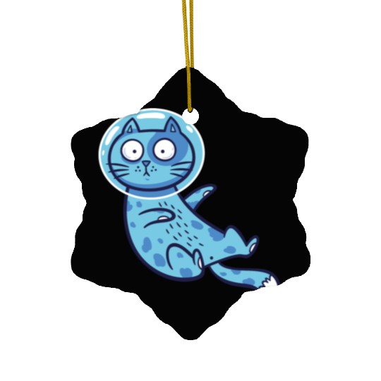 Space cat Ceramic Ornaments