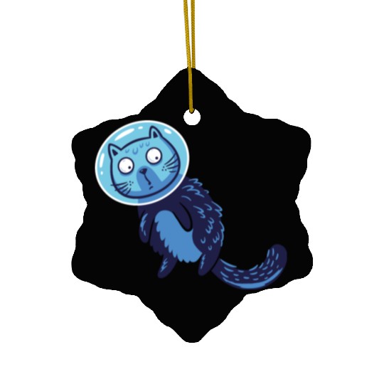 Space cat Ceramic Ornaments