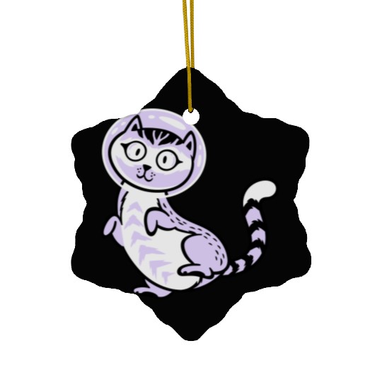 Space cat Ceramic Ornaments