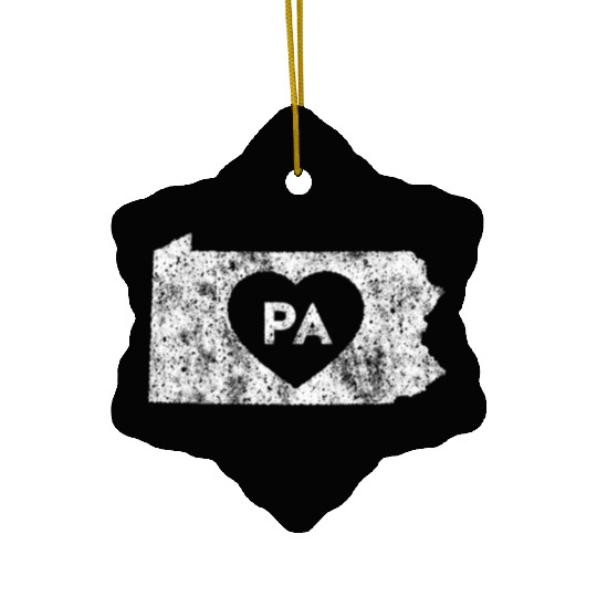 Used I Love Pennsylvania Ceramic Ornaments