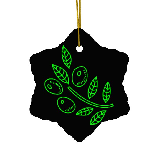 Olive branch Ceramic Ornaments