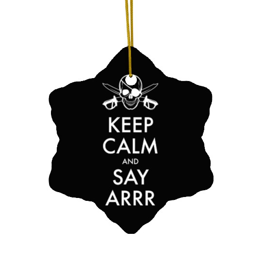 keep calm pirate Ceramic Ornaments