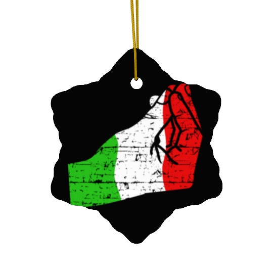 Funny Italian hand gesture Ceramic Ornaments