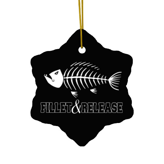 Fillet And Release Fish Bones Fish Fisherman Ceramic Ornaments