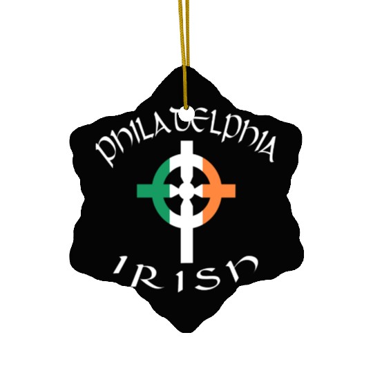 Ireland Pride Philadelphia Irish Celtic Cross Ceramic Ornaments
