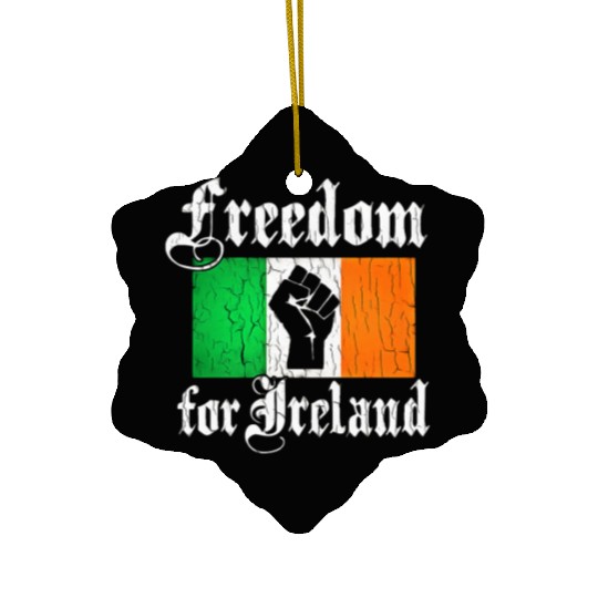 freedom for ireland Ceramic Ornaments