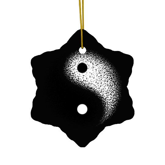 Yin yang white & black Ceramic Ornaments