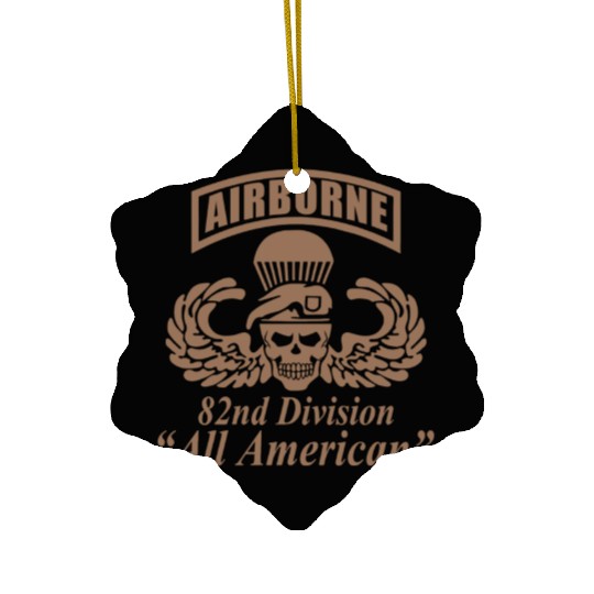 US Army 82nd Airborne Ceramic Ornaments