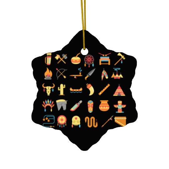 Native American culture/Native American Clothing Ceramic Ornaments