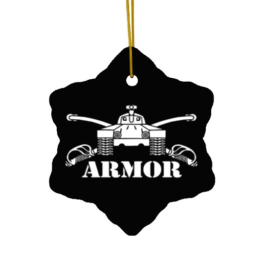 US Army Armor Branch Insignia Crossed Sabers Veter Ceramic Ornaments