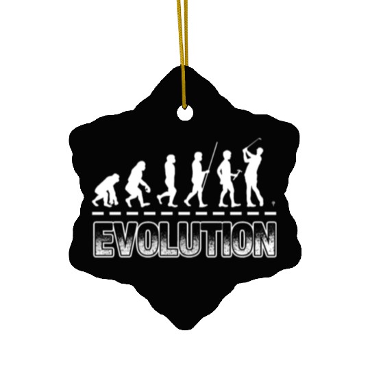 Golf Evolution Funny Golfer Humor Ceramic Ornaments
