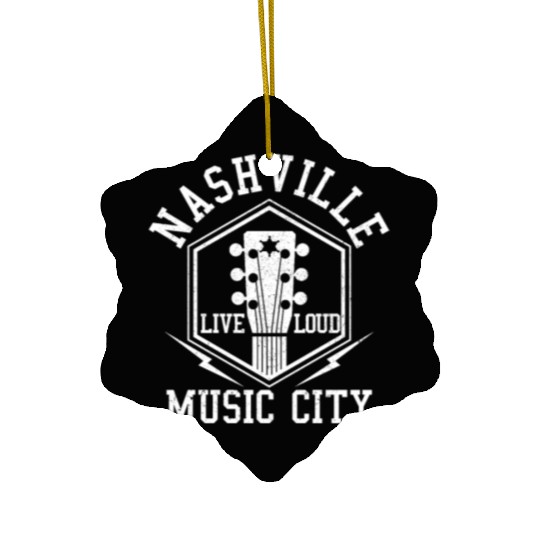 Nashville Tennessee - Country Music City Ceramic Ornaments