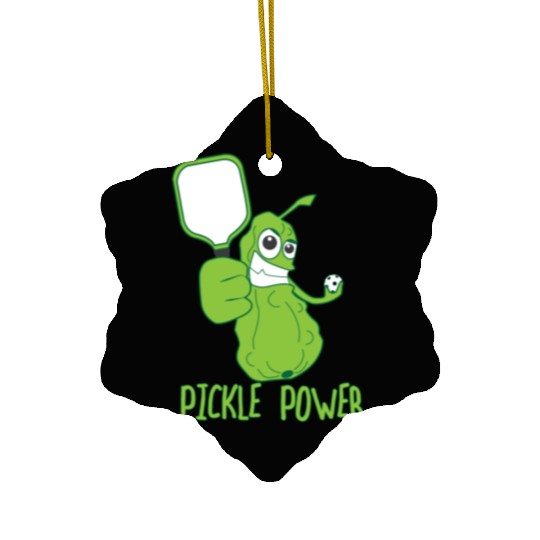 Pickleball Funny Pickle Power Ceramic Ornaments