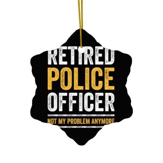 RETIRED POLICE OFFICER Cop Gift Retirement Ceramic Ornaments