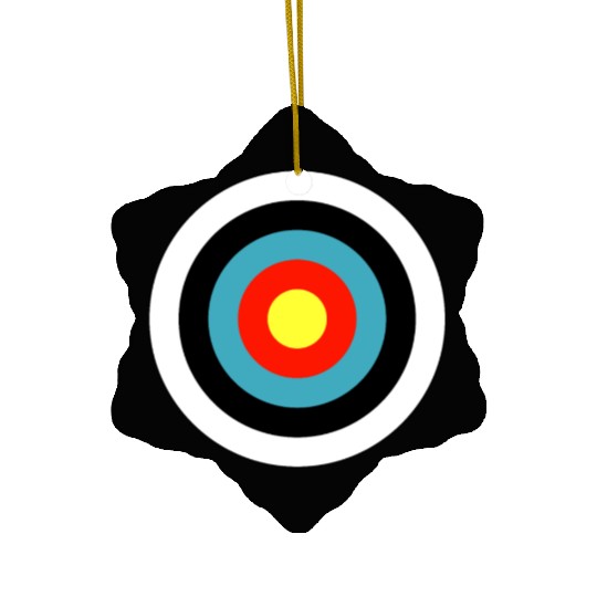 Bullseye Archery Target Shooter Rings Ceramic Ornaments