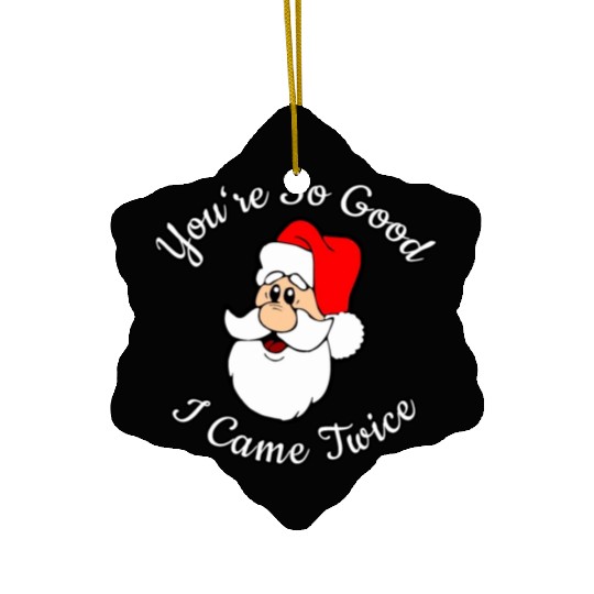 Adult Humor Naughty Dirty Santa Christmas Gift Ceramic Ornaments