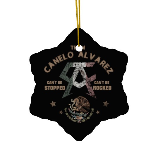 Canelo TEAM Alvarez Golden Boy T-SHIT for men Ceramic Ornaments