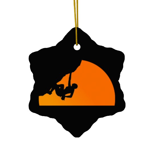 Climbing Sun - Climbing, Bouldering, Mountains, Gi Ceramic Ornaments