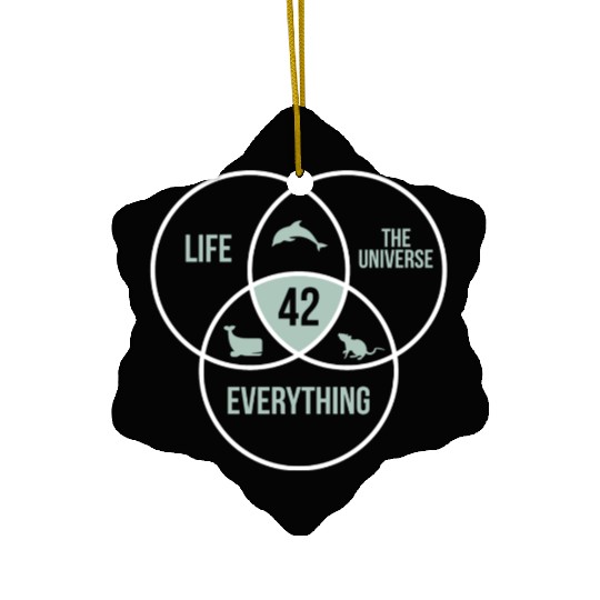 42 Answer to Everything Universe Life Circle Ceramic Ornaments