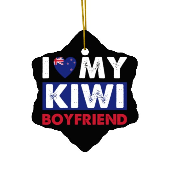 Kiwi Boyfriend Love Ceramic Ornaments