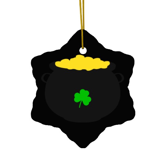 Pot of Gold St Patricks Day Ceramic Ornaments