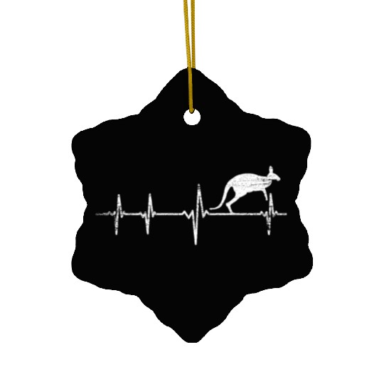 Kangaroo Heartbeat Ceramic Ornaments